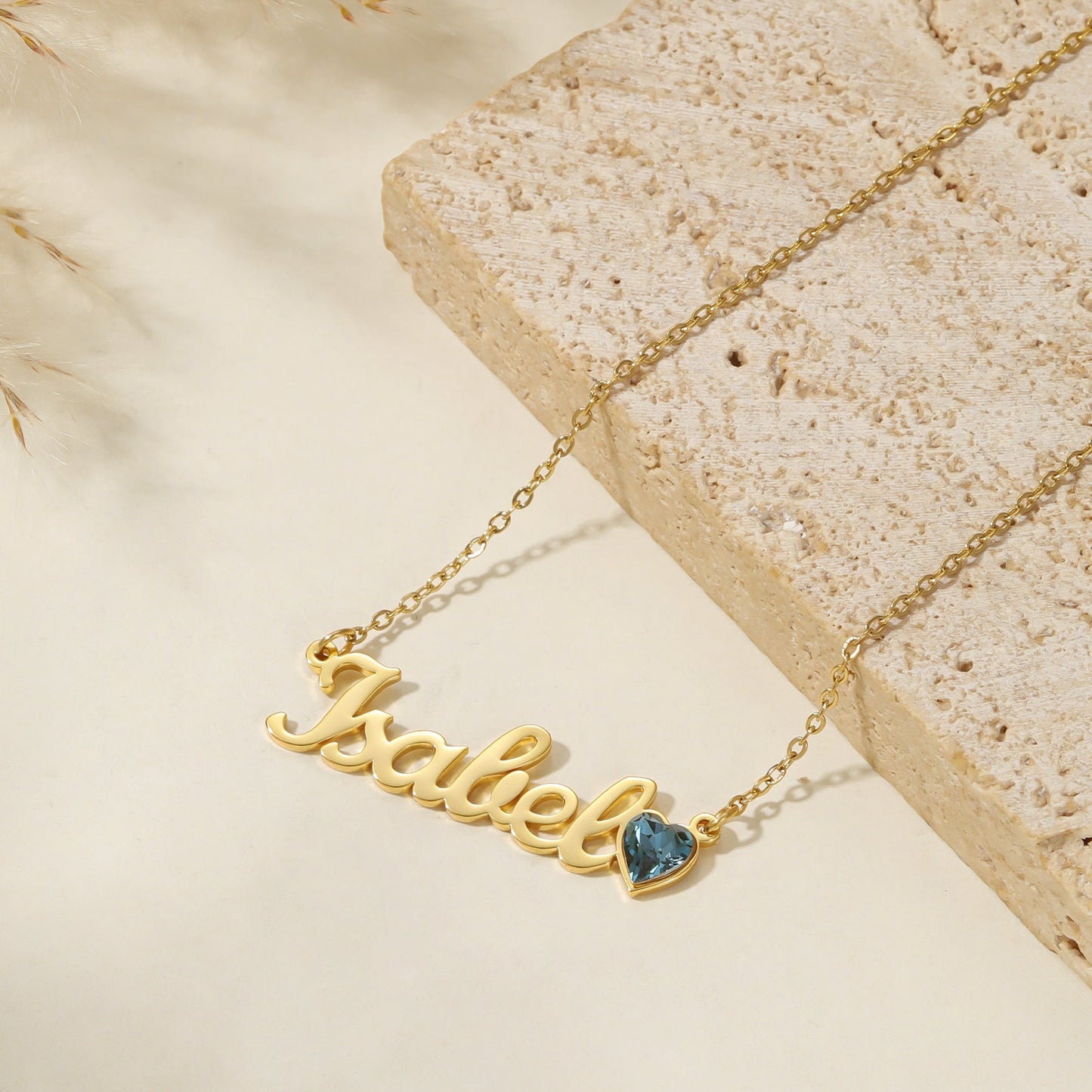 Birthstone Name Necklace