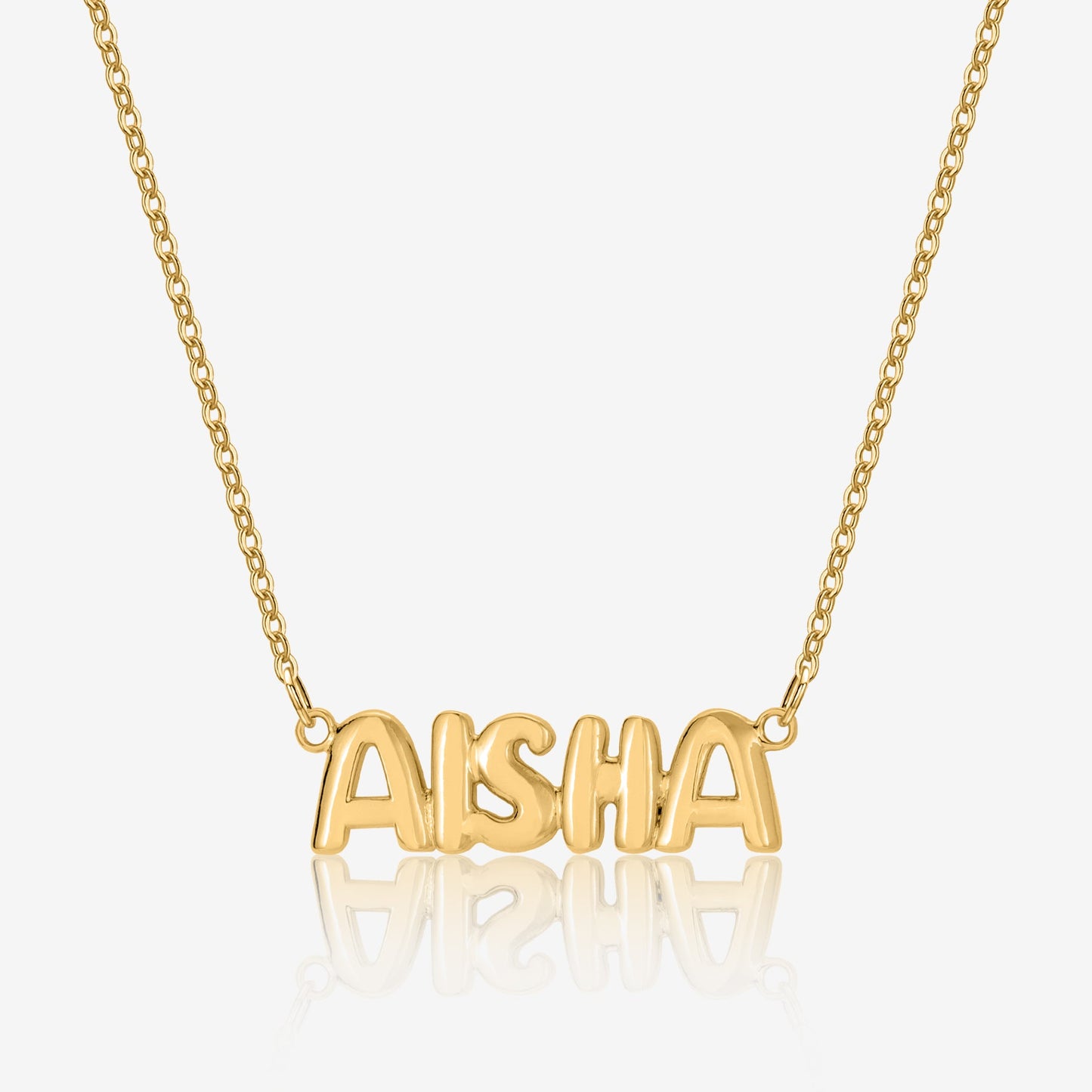 Bubble Letter Name Necklace