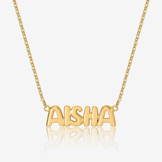 Bubble Letter Name Necklace