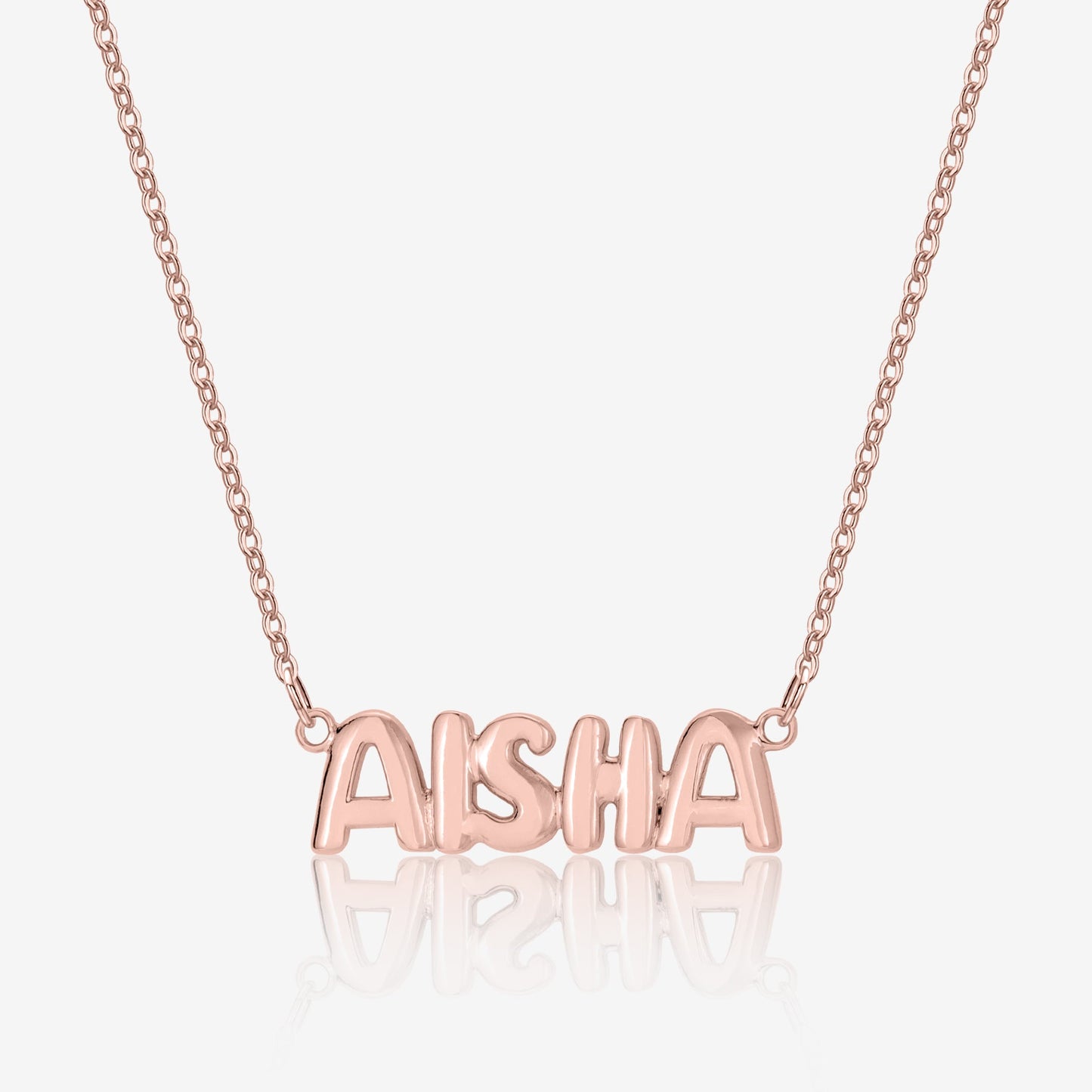 Bubble Letter Name Necklace