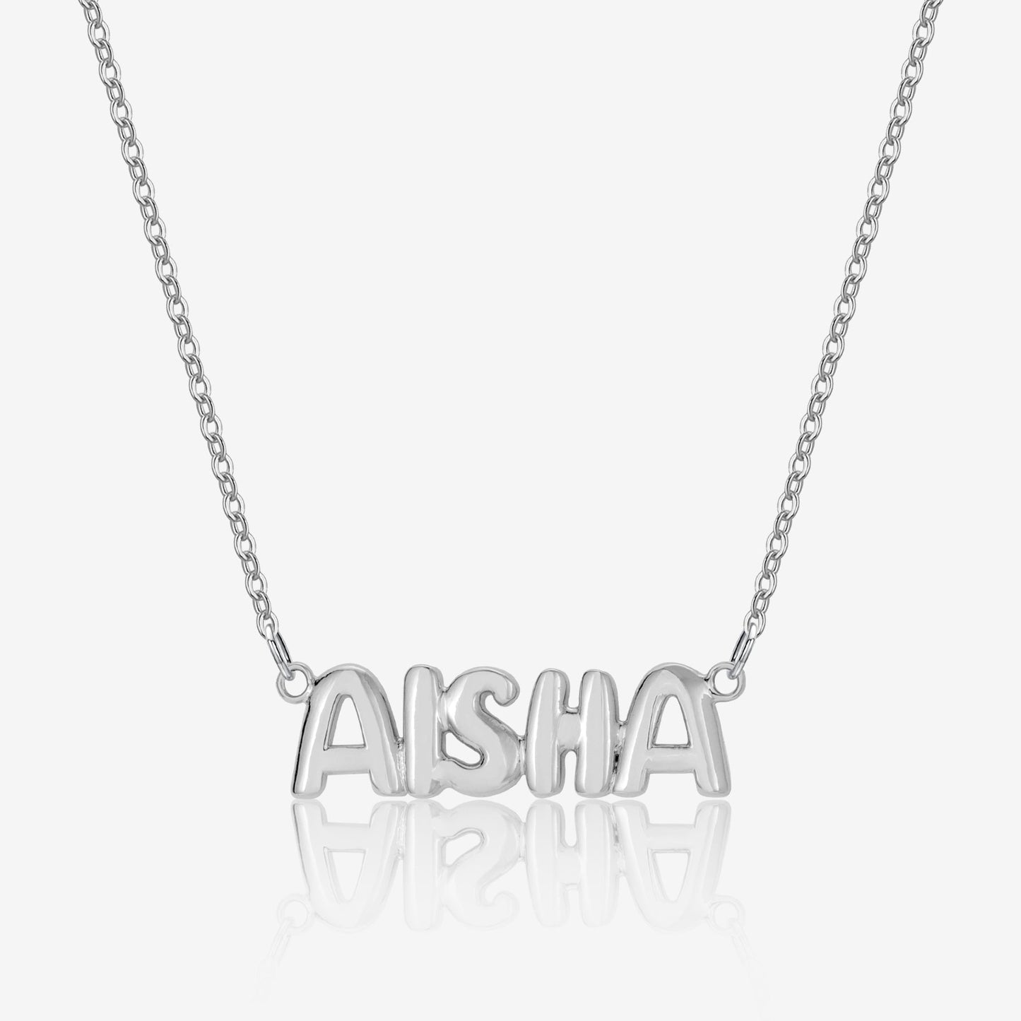 Bubble Letter Name Necklace